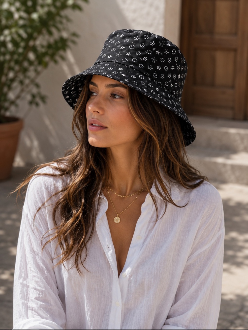ShopEvelynne Multicolor Patterned Hat